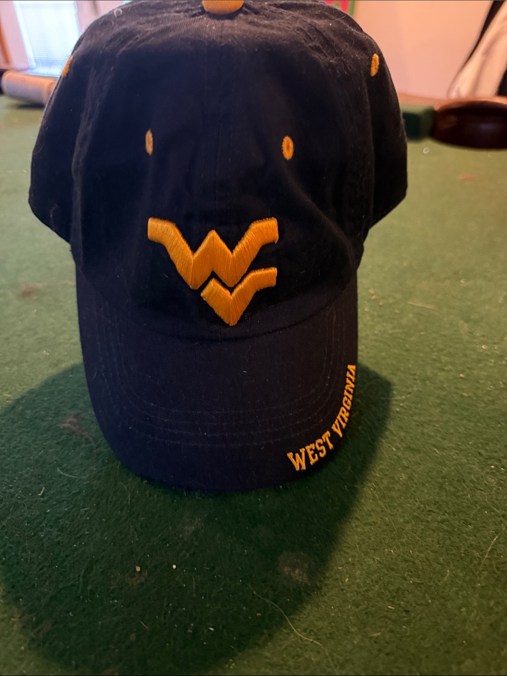 West Virginia Navy and Gold Embroidered Baseball Cap